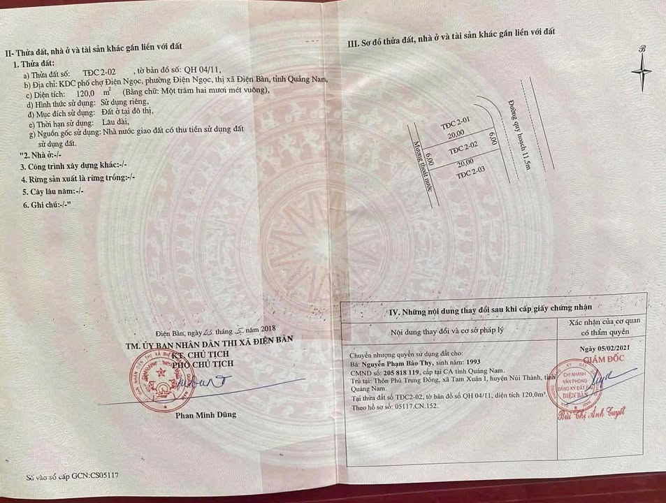 Đất nền Điện Ngọc, Điện Bàn 120m² - Tiềm năng tăng giá vượt trội!