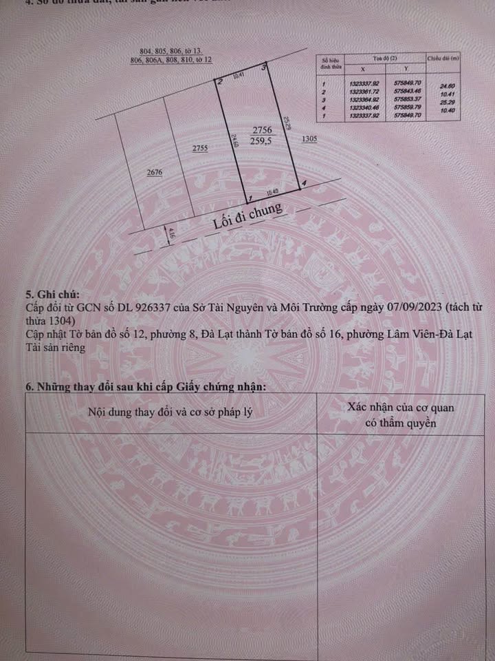 Bán đất Hẻm Vạn Hạnh Đà Lạt 260m² - Sổ đỏ chính chủ, giá 11.5 tỷ