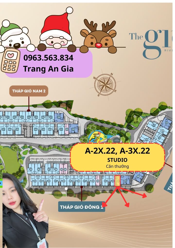 Căn hộ Studio The Gió Riverside Dĩ An 41m² - View sông đẹp hiếm có!