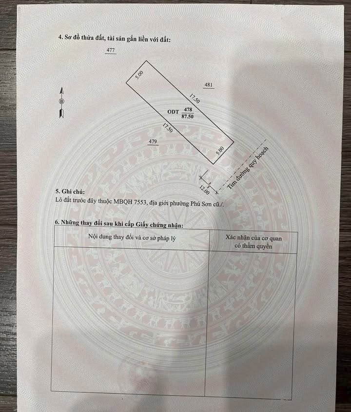 Đất nền Phú Sơn, Thanh Hóa 87.5m² - Sổ đỏ chính chủ, vị trí vàng!