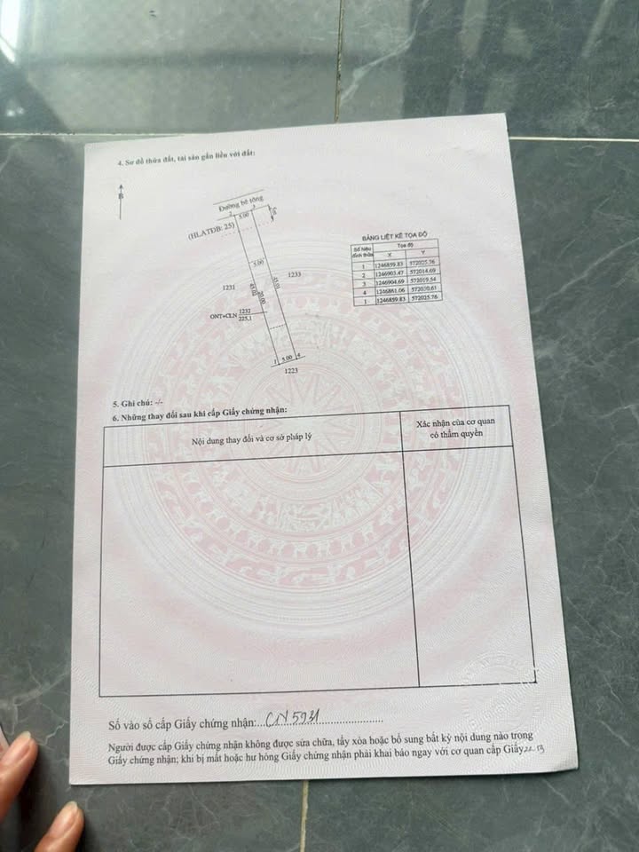 Đất nền Định Hiệp, Dầu Tiếng 225m² - Đất thổ cư 100%, sổ đỏ sẵn sàng!