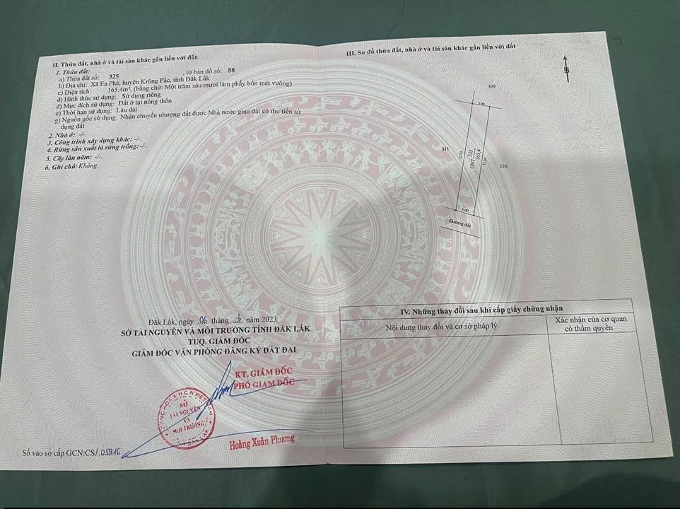 Đất thổ cư 165m² Ea Phê, Đắk Lắk - Giá đầu tư chỉ từ 2xx triệu