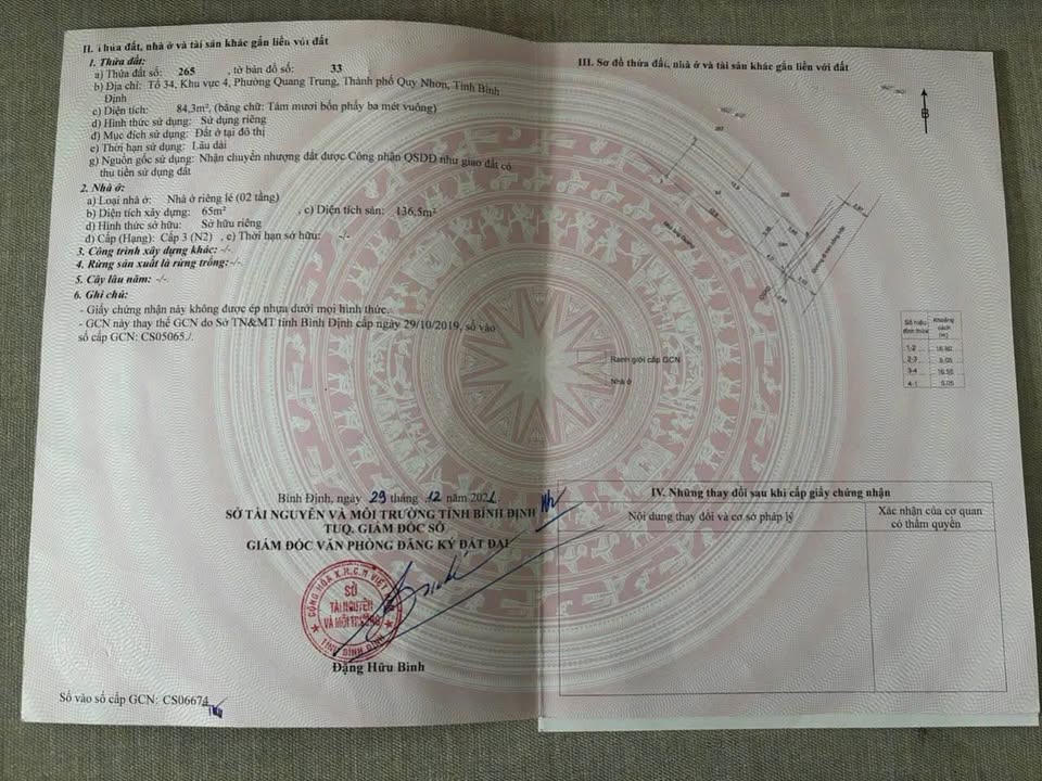 Nhà riêng Thành Thái Quy Nhơn 84m² 3,5 tỷ - Ô tô vào tận nhà