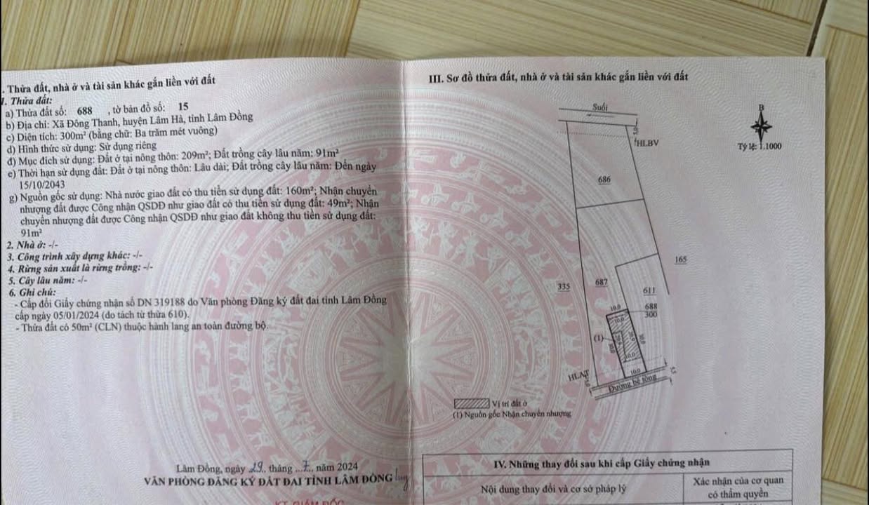 Đất thổ cư 6000m² Đông Thanh, Lâm Hà - Giá 1.08 Tỷ, Sẵn Sổ Hồng