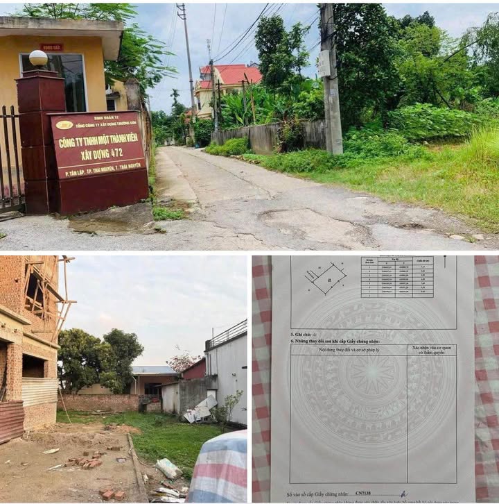 Đất nền Tân Lập, Đại Từ 84.8m² Sổ đỏ chính chủ