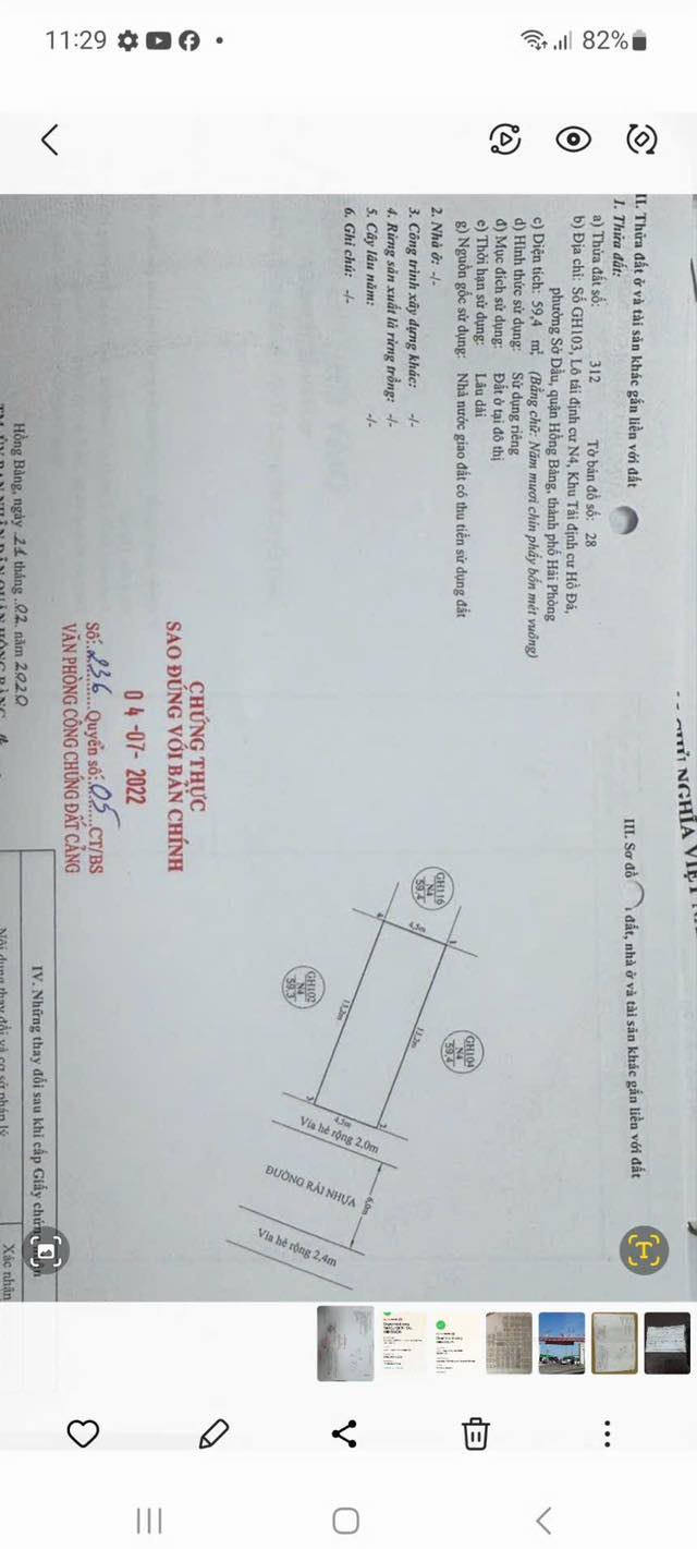 Đất nền TDC Hồ Đá GH103, Dương Kinh 60m² - Tiềm năng tăng giá cực lớn!