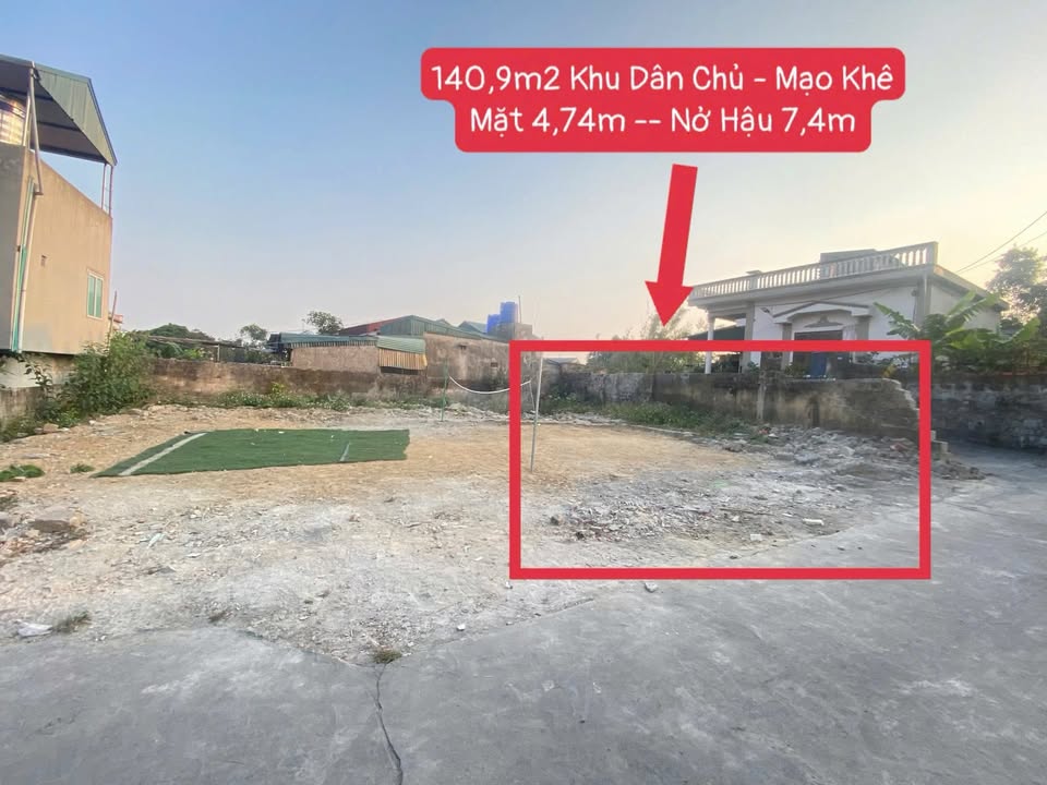 Đất nền Mạo Khê 140.9m² - Sổ đỏ chính chủ, đường to ô tô!