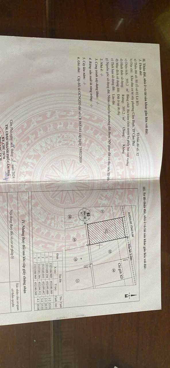 Bán Gấp Biệt Thự Cẩm Bình 393m² - Giá 6 Tỷ - Sát Vincom