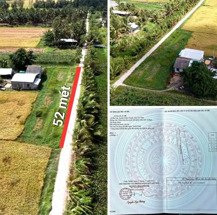 Đất Nền Trà Vinh 534.8m² Mặt Tiền Ô Tô - Giá 285 Triệu