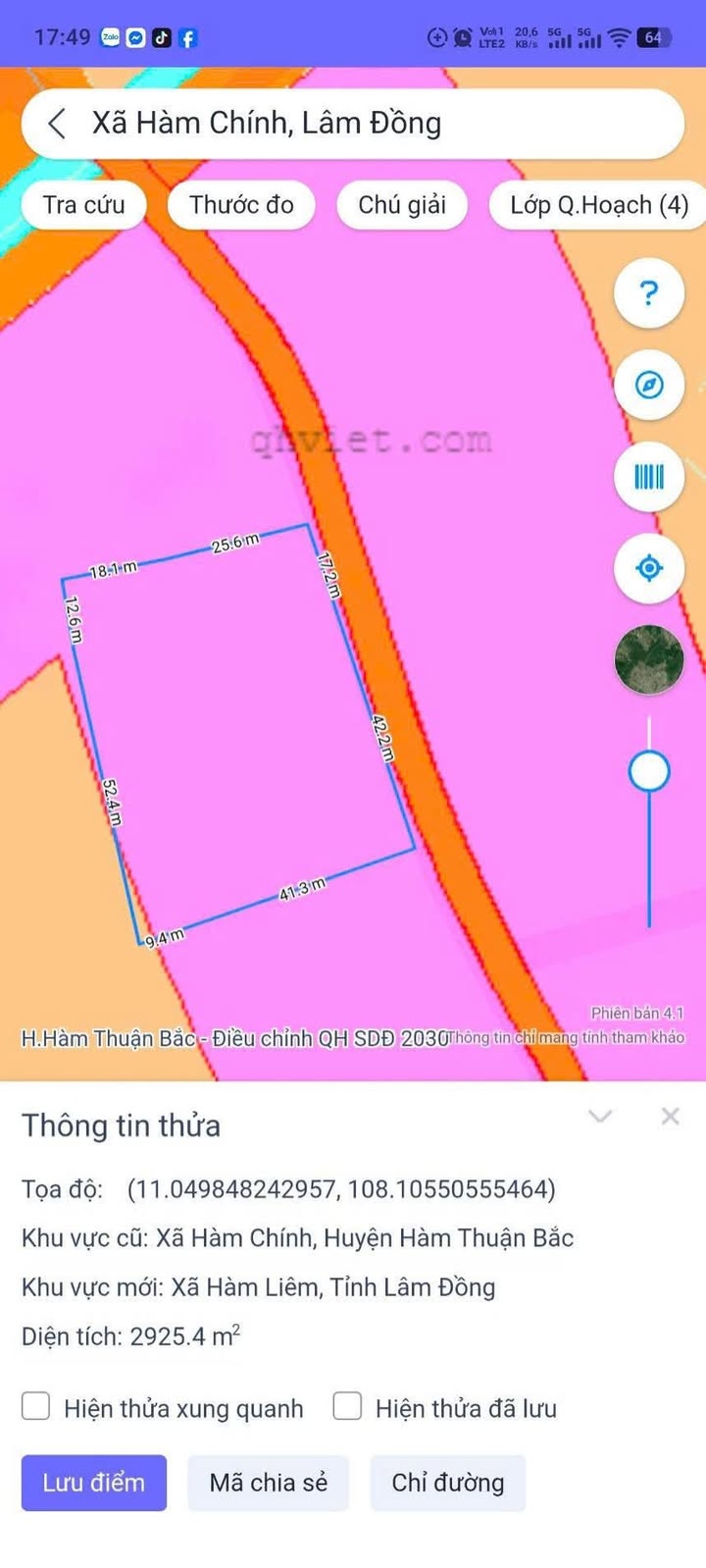 Bán Đất Vườn 2925m² Mặt Tiền Nhựa Hàm Chính, Bình Thuận - Giá 1.5 Tỷ