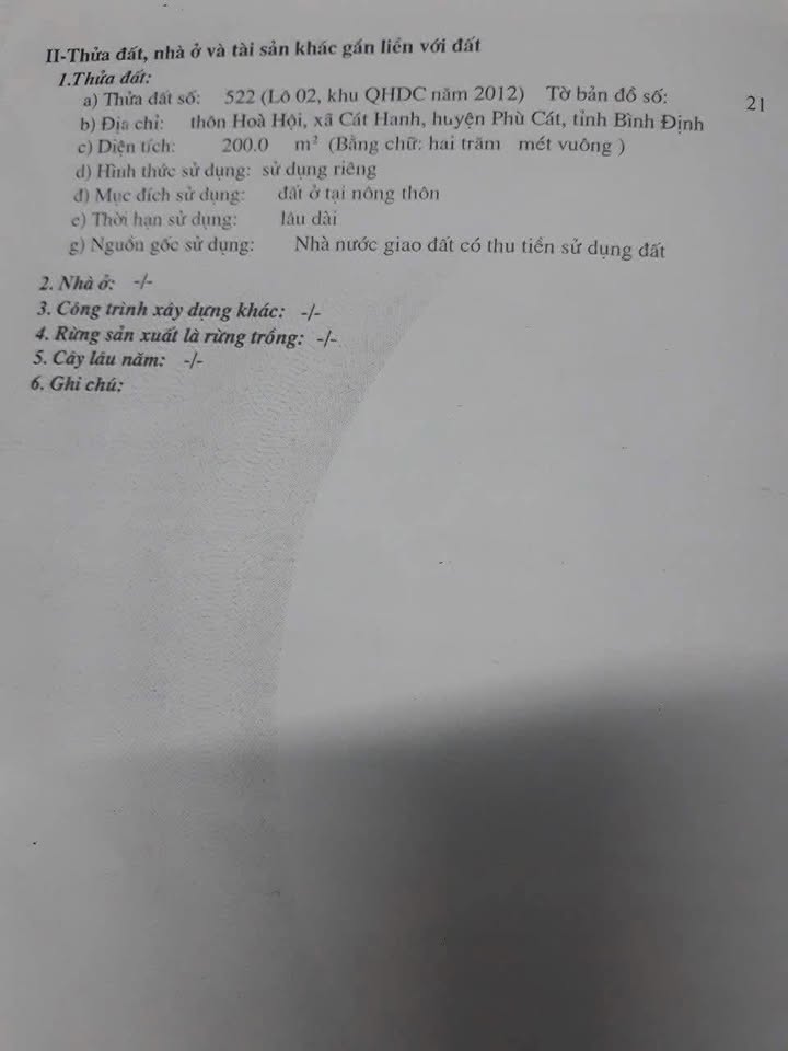 Đất nền Cát Hanh, Phù Cát 200m² - Hạ tầng hoàn thiện