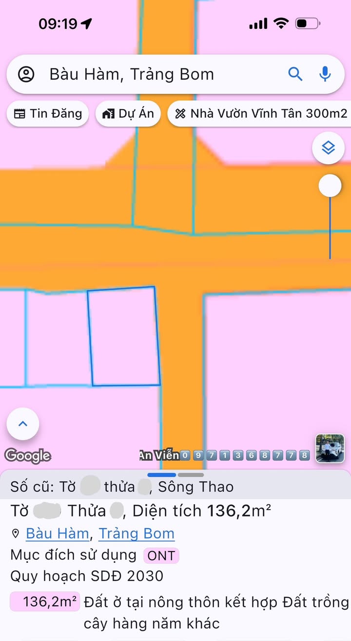 Nhà Góc 2 Mặt Tiền Trảng Bom - 136m² Full Thổ Cư - Gần Chợ Sông Thao