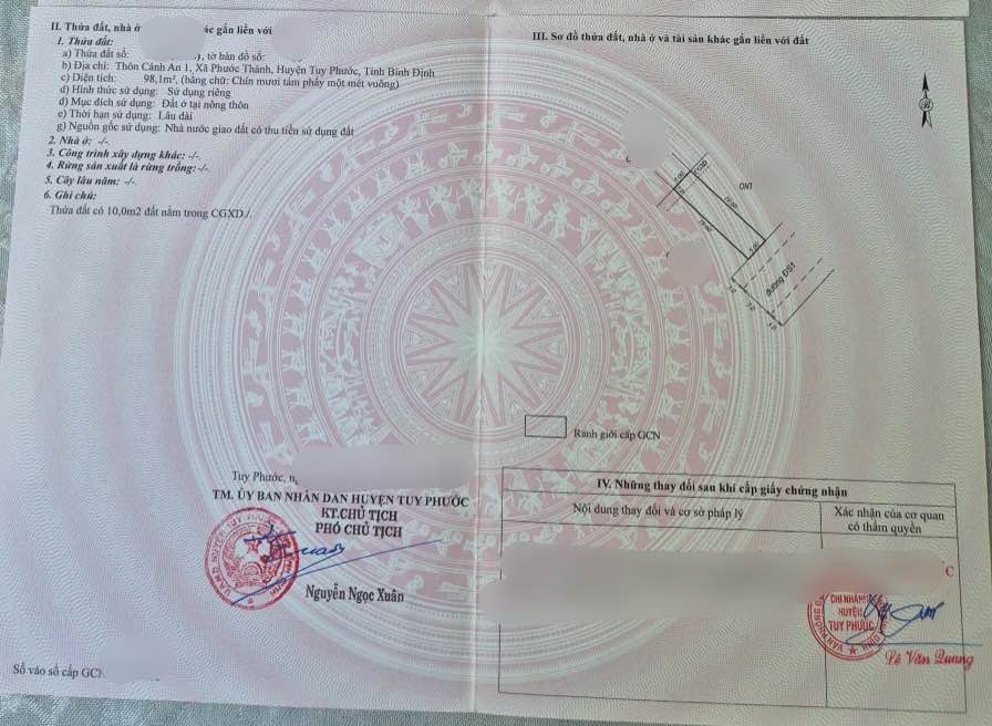 Bán Đất Cảnh An Phước Thành, Quy Nhơn 98m² - Lô Đẹp 5x19.6m, Giá 5xx Tỷ