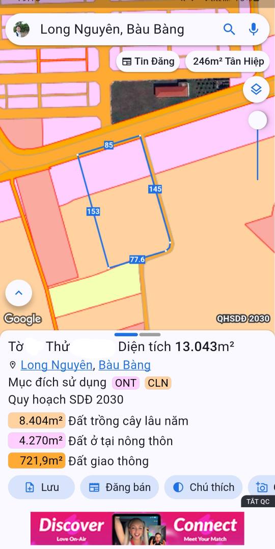 Đất Vườn Bàu Bàng, Bình Dương 13.000m² - Sổ hồng rõ ràng!