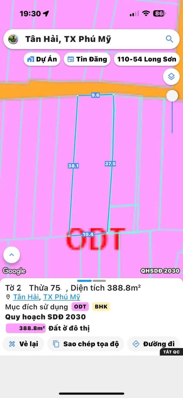 Bán Đất Vàng 386m² Mặt Tiền Đường Rộng Trung Tâm Phú Mỹ - 4.3 Tỷ