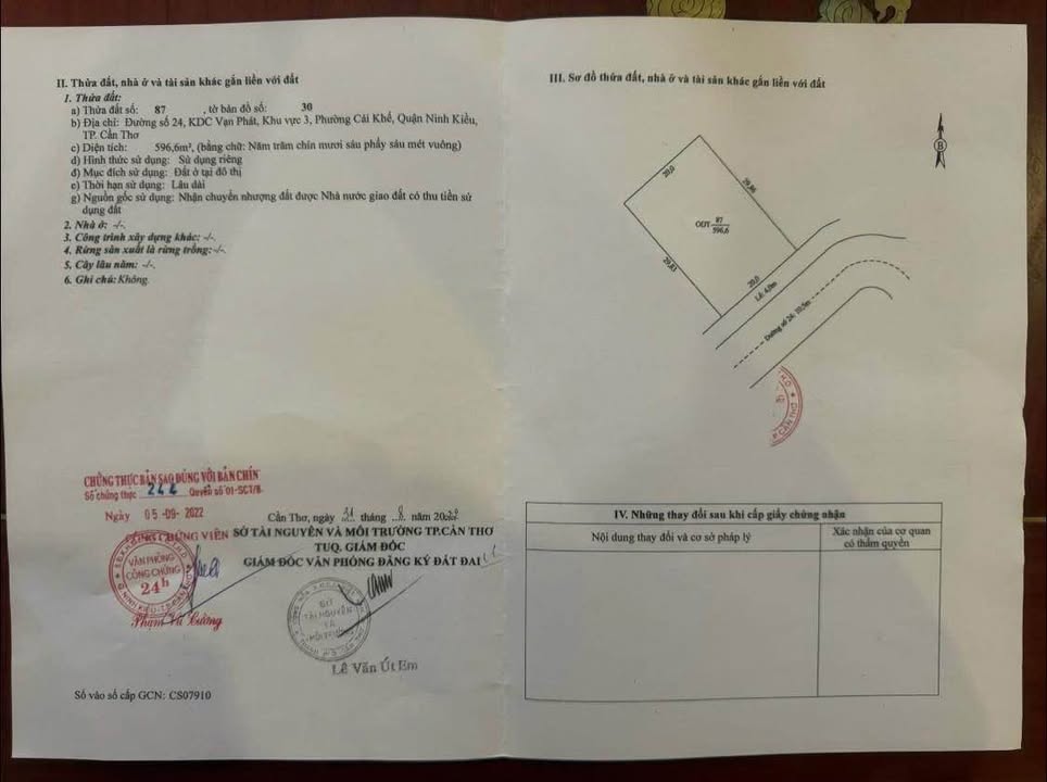 Đất Mặt Tiền Kinh Doanh Trần Văn Giàu, Cần Thơ - 597m² - 35 Tỷ