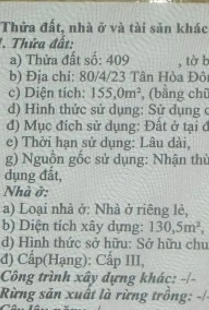 Bán nhà Quận 6 diện tích 155m² giá 9.8 tỷ - Vị trí đẹp hiếm có!