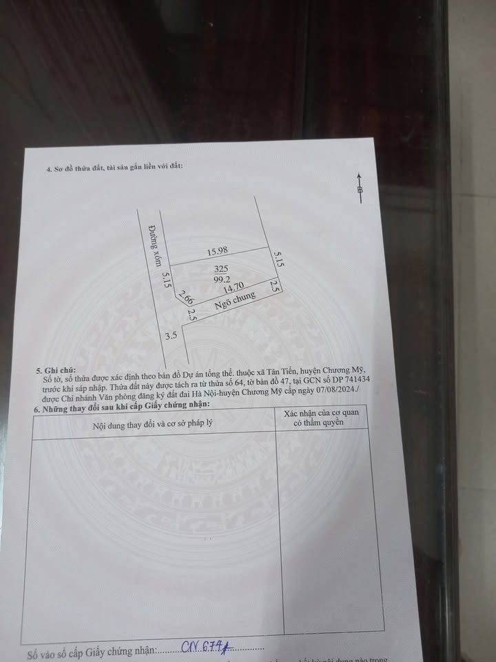 Đất nền Thôn Tân Hội Chương Mỹ 99.2m² - Ô tô vào tận đất!