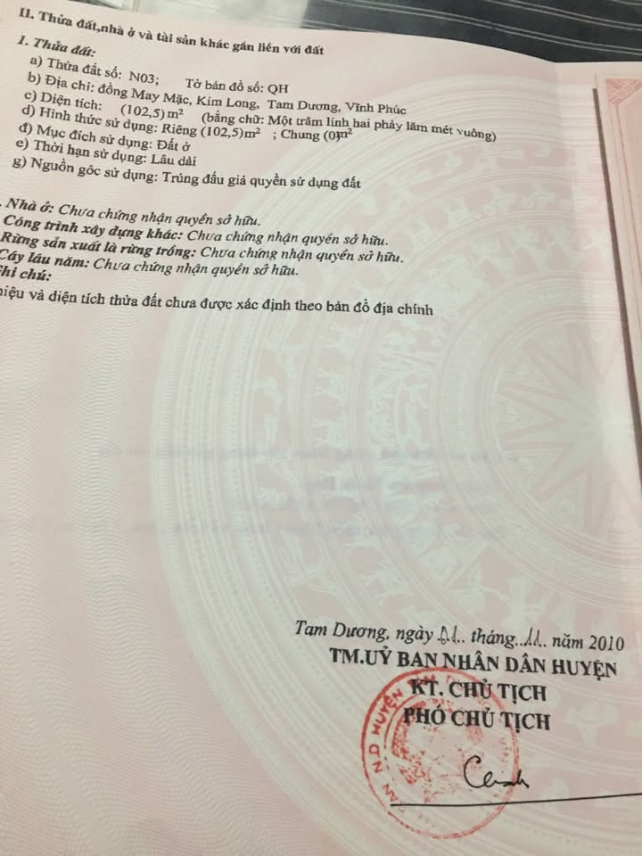 Đất nền Việt Trì 102m² - Sổ đỏ sẵn sàng, giá 2.6 tỷ