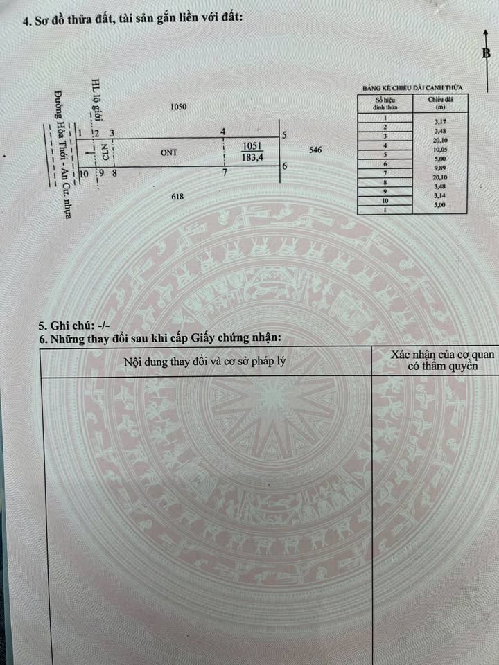 Bán Đất Nền 185m² Mặt Tiền Đường Hoà Thới, Bình Ninh, Đồng Tháp - Sổ Đỏ, Giá 380 Triệu