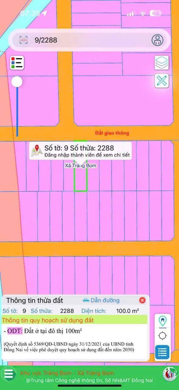 Đất nền Trảng Bom 100m² - Sổ đỏ chính chủ, đường ô tô 6m