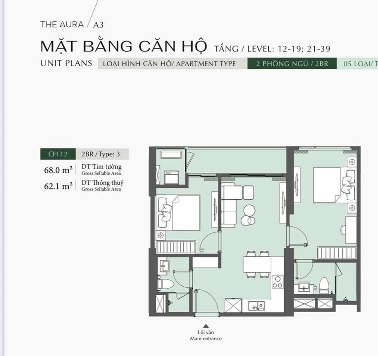 Căn hộ Masteri West Heights 62.8m² - Vay 0% lãi suất đến 2027