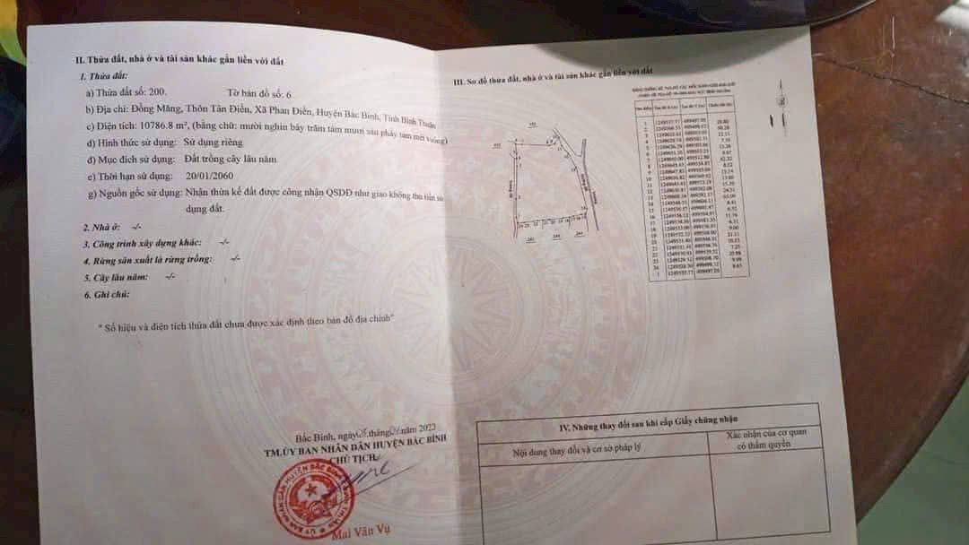 Đất nền Phan Điền, Bắc Bình 10787m² - Tiềm năng tăng giá vượt trội!