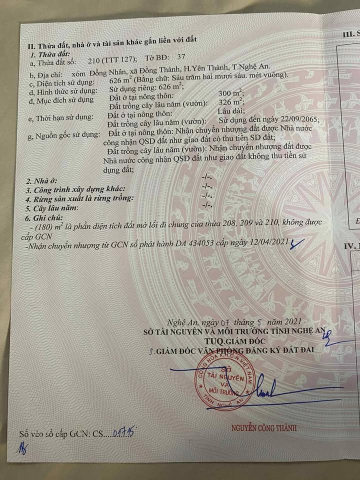 Đất nền Đồng Thành, Yên Thành 700 triệu - Tiềm năng tăng giá!