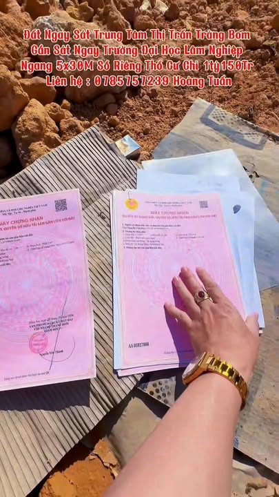 Đất Trảng Bom 115m² Sổ Riêng Full Thổ Cư - Gần Đại học Lâm nghiệp