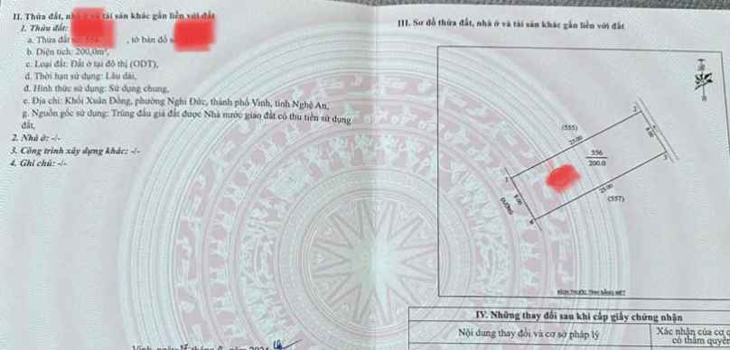 Đất nền Nghi Đức TP Vinh 200m² - Sổ đỏ chính chủ!