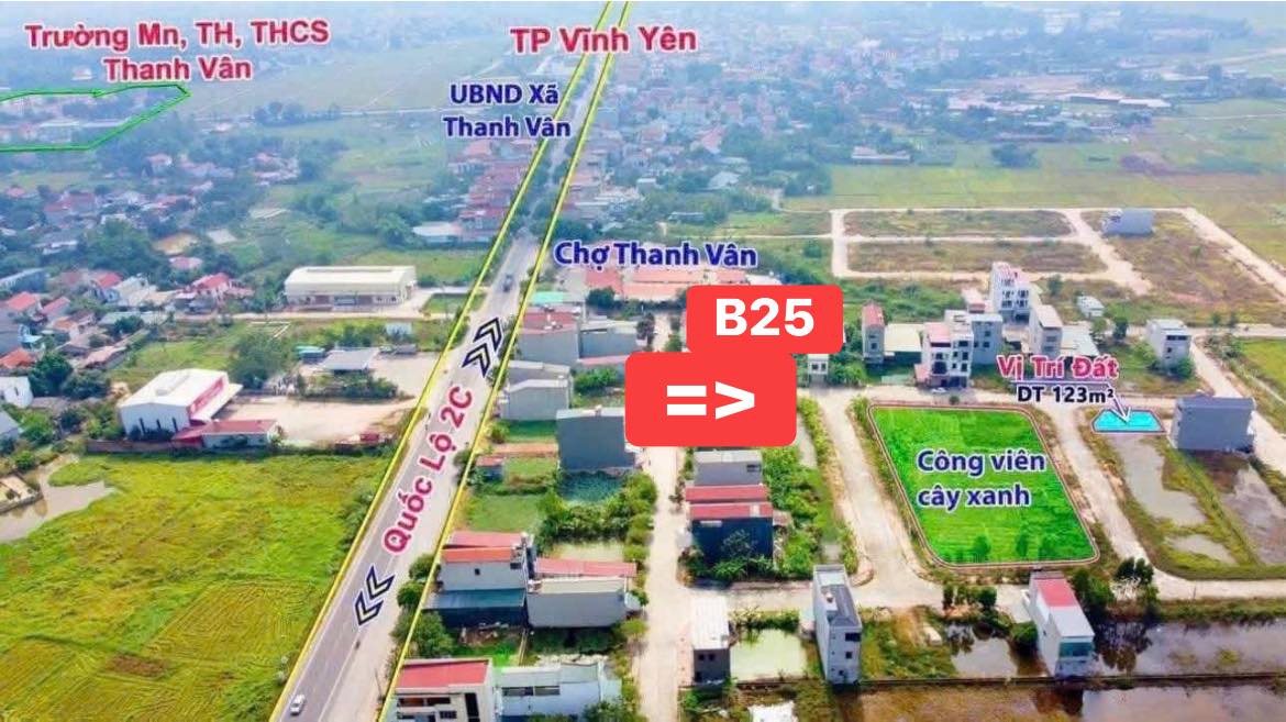 Đất nền Tam Dương 108m² giá 2 tỷ - Sổ đỏ chính chủ, view vườn hoa