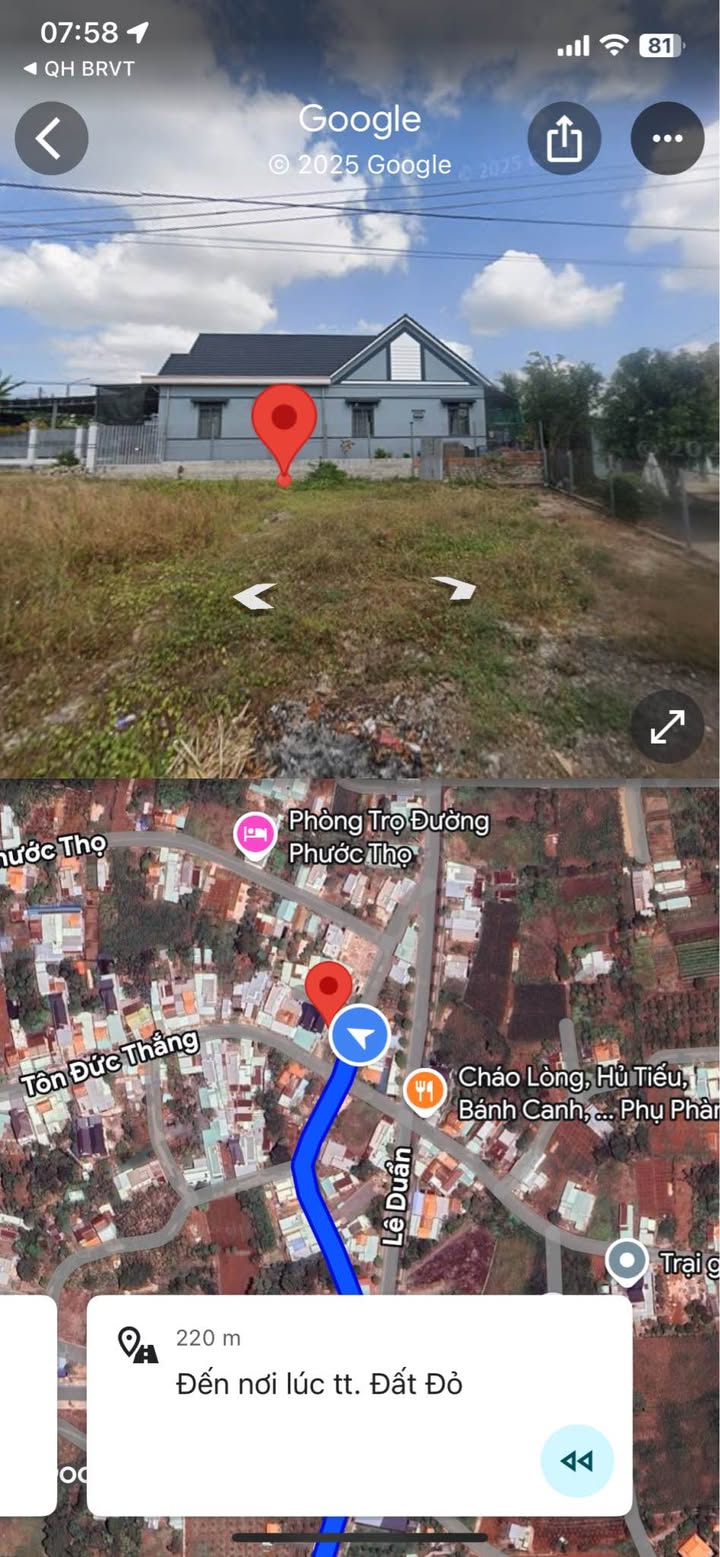 Bán đất mặt tiền Tôn Đức Thắng, Đất Đỏ 153.4m² - Sổ đỏ thổ cư, giá 1.7 tỷ