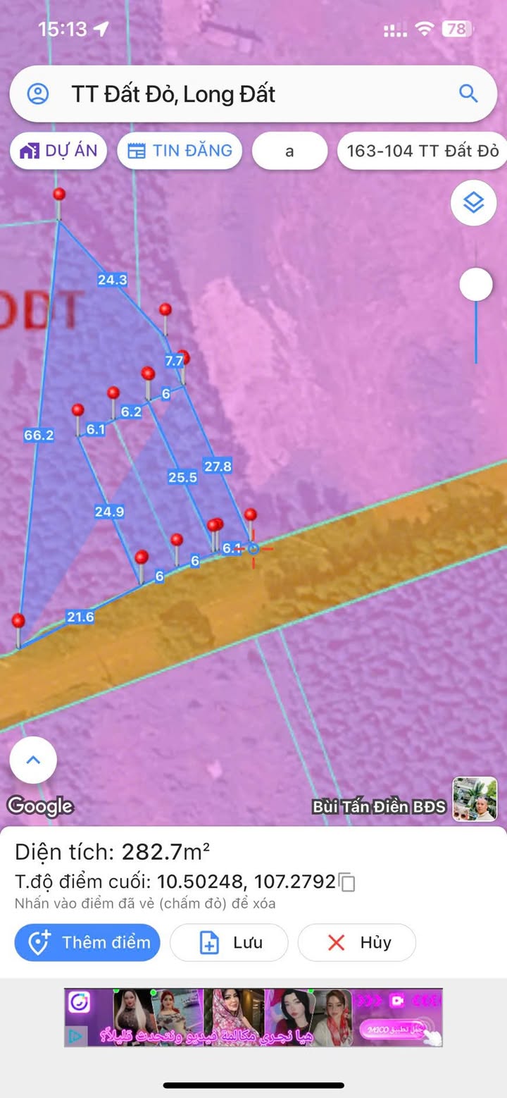 Đất nền Long Đất, BRVT - 1257m² thổ cư, MT QL55 giá 7.5 tỷ