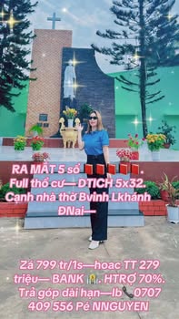 Đất nền Bảo Vinh 160m² - Sổ đỏ 100% thổ cư, giá từ 779 triệu