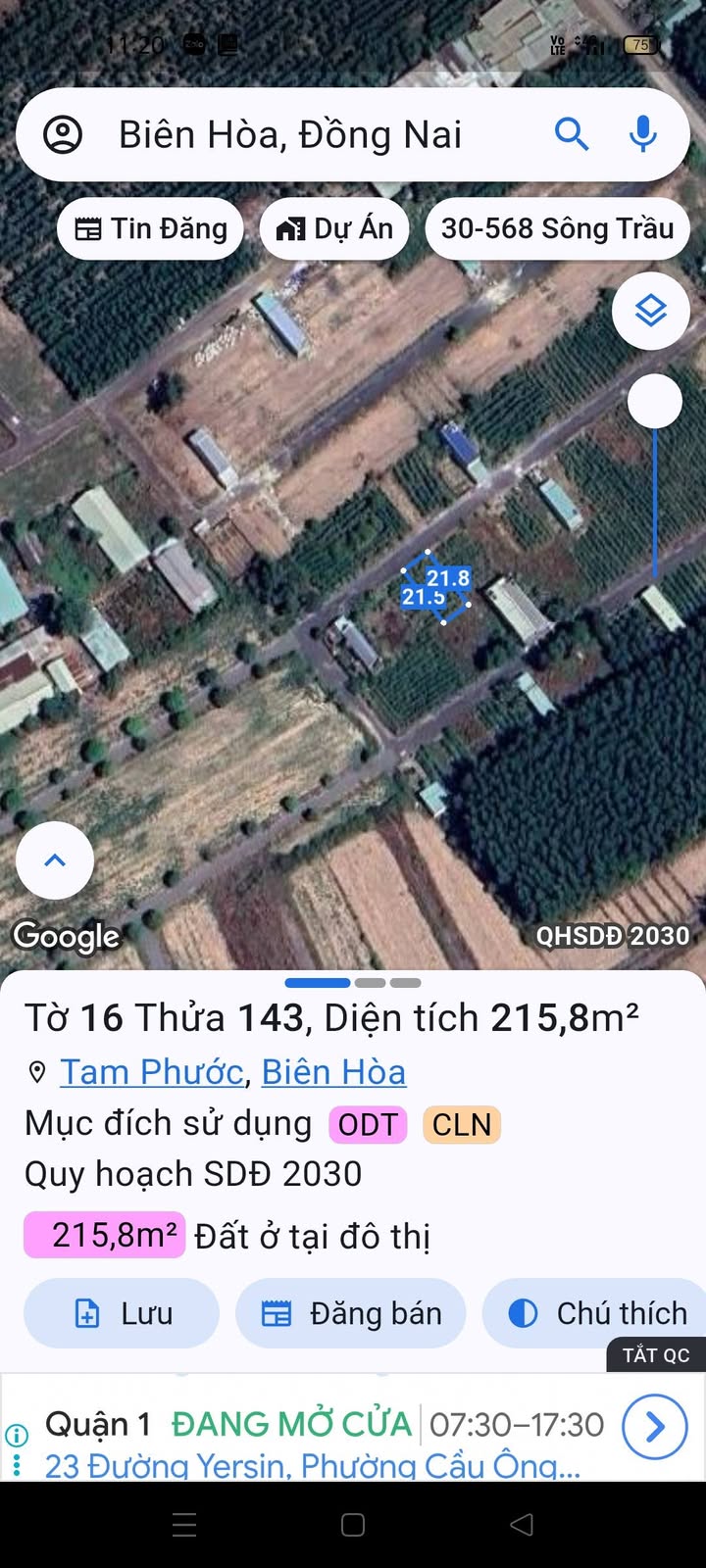 Đất Thổ Cư Tam Phước, Biên Hòa 210m² Sổ Riêng - Chính Chủ Gửi Bán Gấp