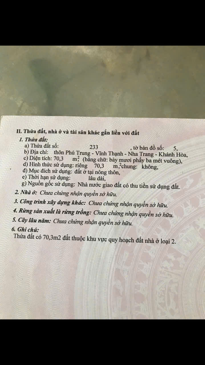 Đất nền Nha Trang 70m² - Đường ô tô vào tận đất, sổ hồng chính chủ!
