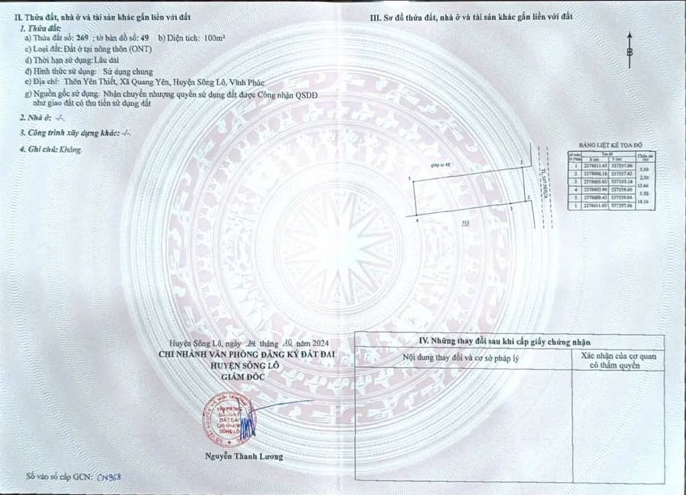 Đất nền 100m² Tỉnh lộ 307 Vĩnh Phúc - Tiềm năng tăng giá vượt trội!