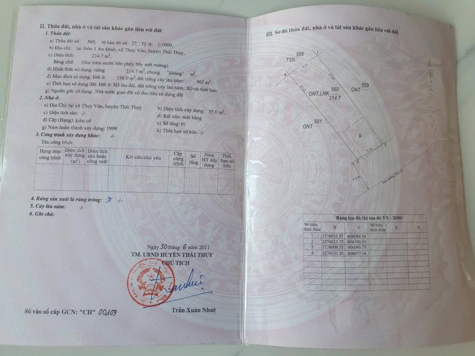 Đất nền Thụy Phong, Thái Thụy 215m² - Pháp lý rõ ràng, tiềm năng kinh doanh!