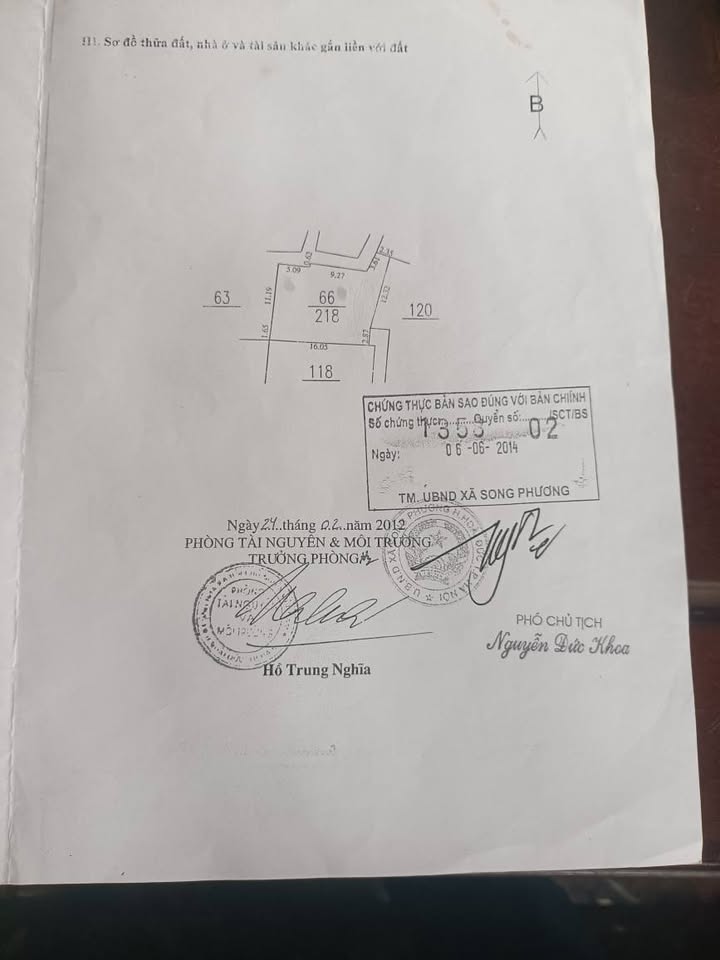 Đất nền Song Phương Hoài Đức 218m² - Tiềm năng tăng giá vượt trội!