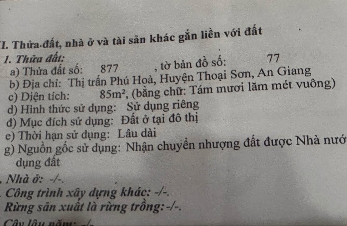 Đất nền Khu Sao Mai Phú Hòa 85m² giá 1.1 tỷ - Sổ đỏ chính chủ!