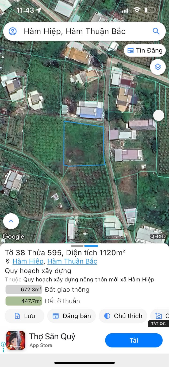 Đất nền Phan Thiết 1120m² 1.85 tỷ - Sổ đỏ chính chủ, vuông vắn đẹp!