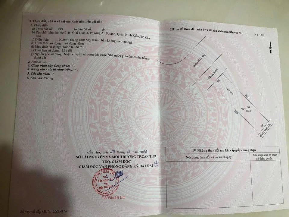 Bán đất KDC 91B Cần Thơ 100m² - Sổ đỏ chính chủ, đường 15m