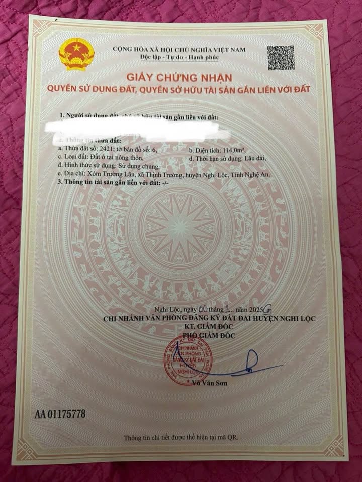 Đất nền Nghi Trường 114m² - Giá từ 8xx triệu, tiềm năng tăng giá!