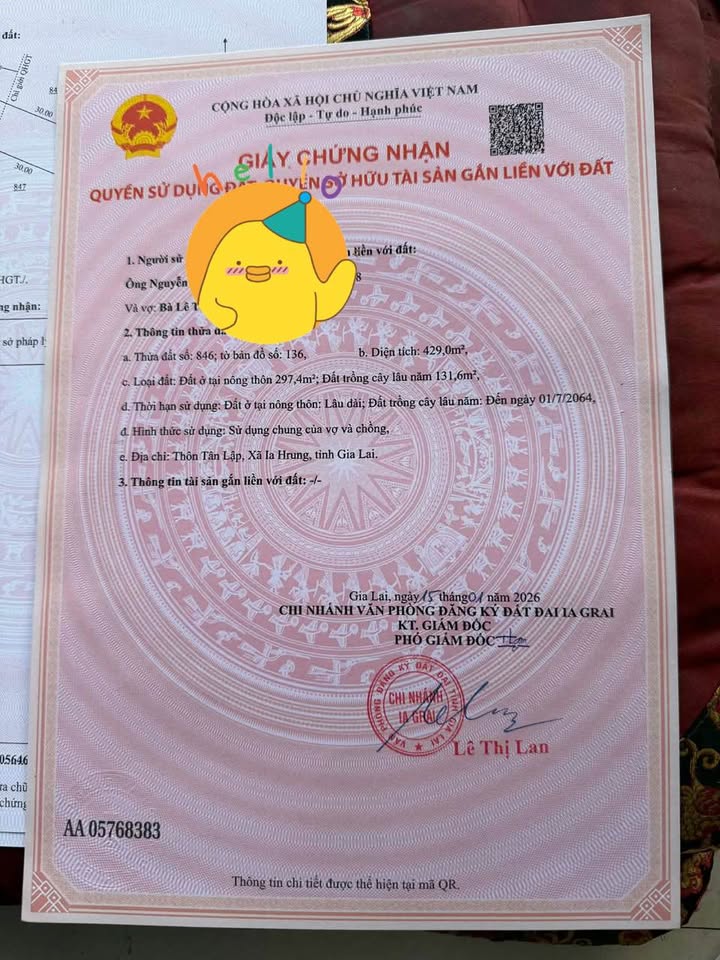 Lô đất Xã Ia Hrú, Chư Pưh 300m² - Sổ đỏ chính chủ!