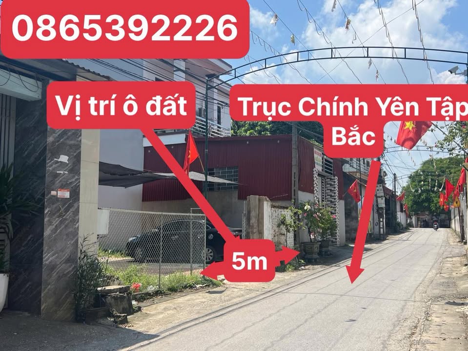 Đất nền Yên Lư, Yên Dũng 95m² - Mặt tiền 5m - Sổ đỏ chính chủ - Giá 3 tỷ