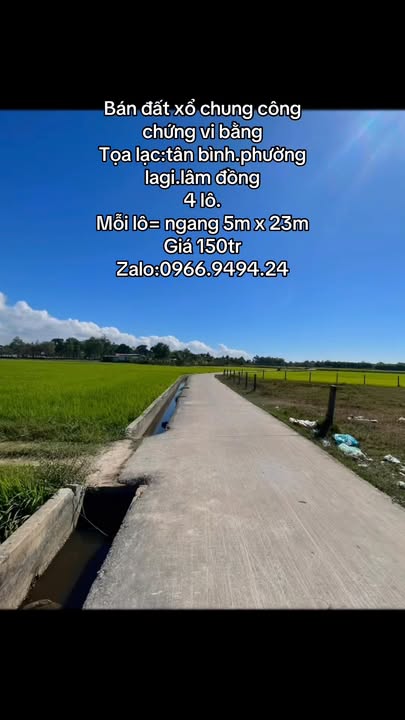 Đất nền Hẻm CMT8 Lagi 115m² giá 150 triệu - Hạ tầng hoàn thiện