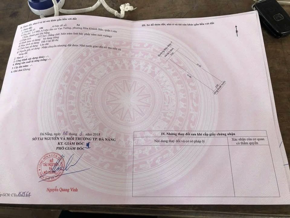 Đất nền Bàu Mạc 7, Liên Chiểu 107.5m² - Sổ đỏ chính chủ