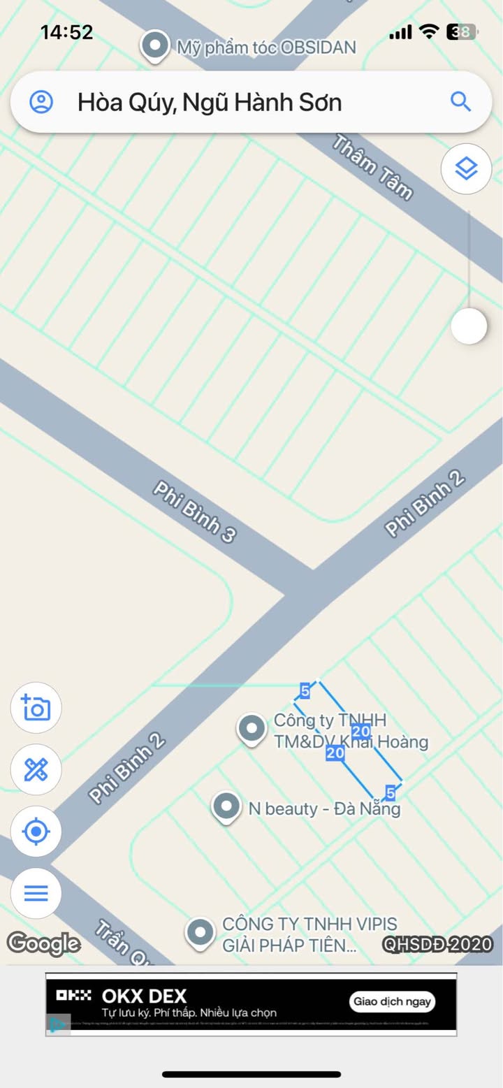 Đất nền VCCND Đà Nẵng 100m² hướng Tây Bắc - Đối diện công viên, giá 5.35 tỷ