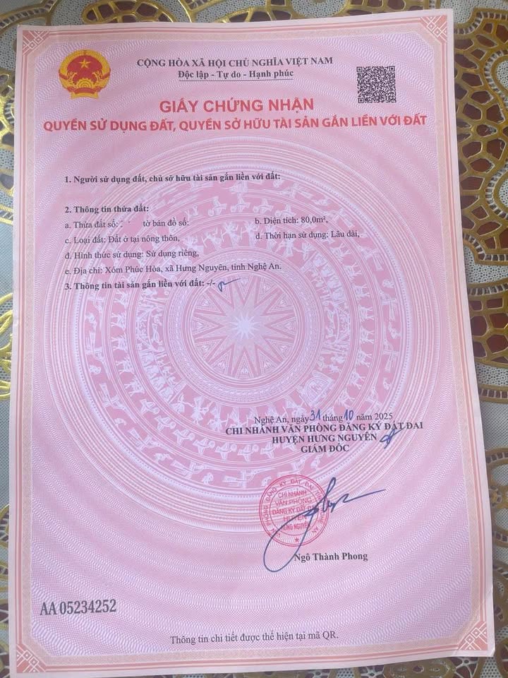 Bán đất 80m² đường Ngô Đức Mai, TP Vinh - Sổ đỏ sẵn sàng