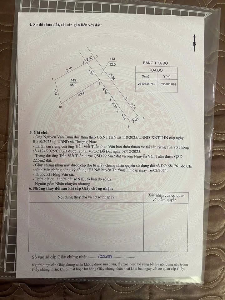 Bán Đất Tặng Nhà Xâm Thị, Thường Tín 45m² - Sổ Hồng Sẵn Sàng